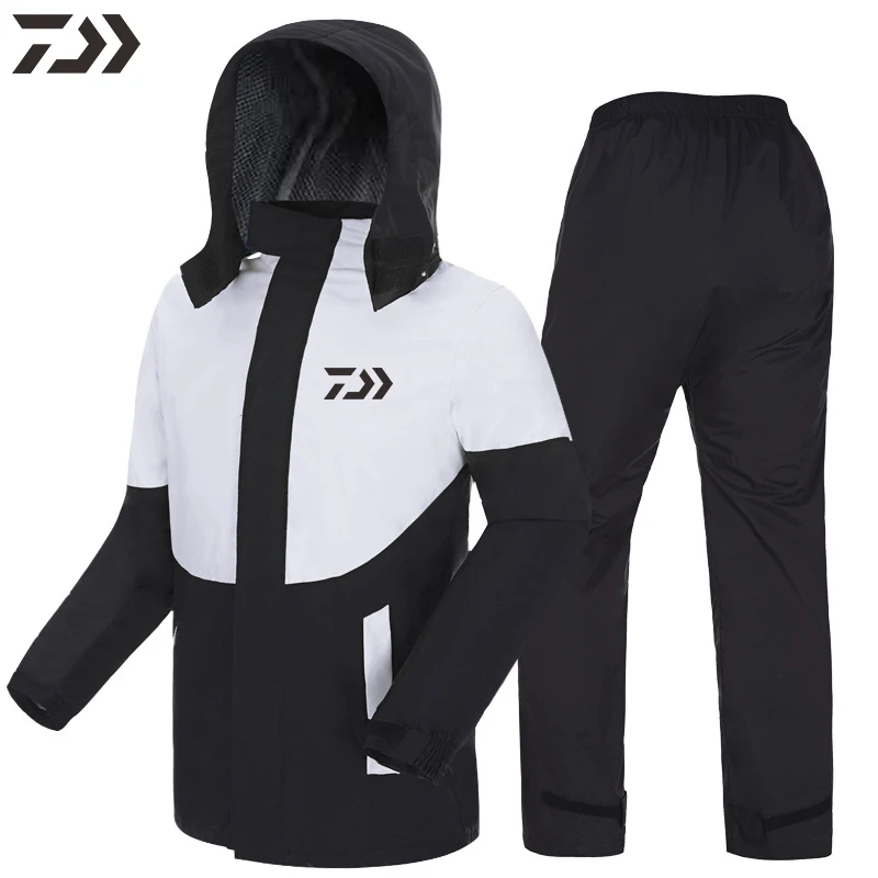 

Men's Raincoat Set Daiwa Fishing Clothes Breathable Thin Waterproof Raincoat Women Suit Outdoor Hiking Camping Fishing Jacket