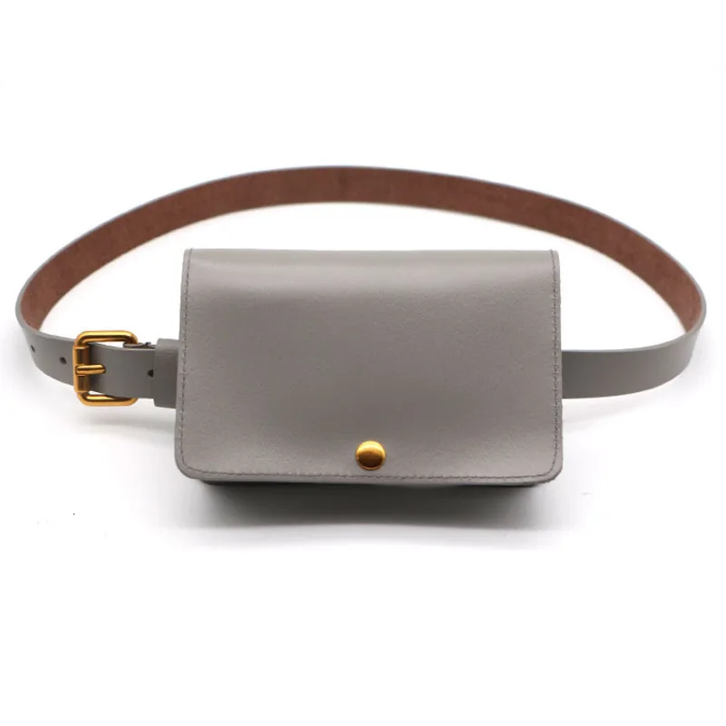 WKOUD EAM 2020 новые модные поясные сумки для женщин твердые металлические кнопки