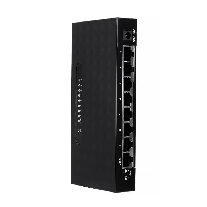 Pohiks сетевой коммутатор RJ45 1 шт. 8 портов 10/100 Мбит/с | Электроника