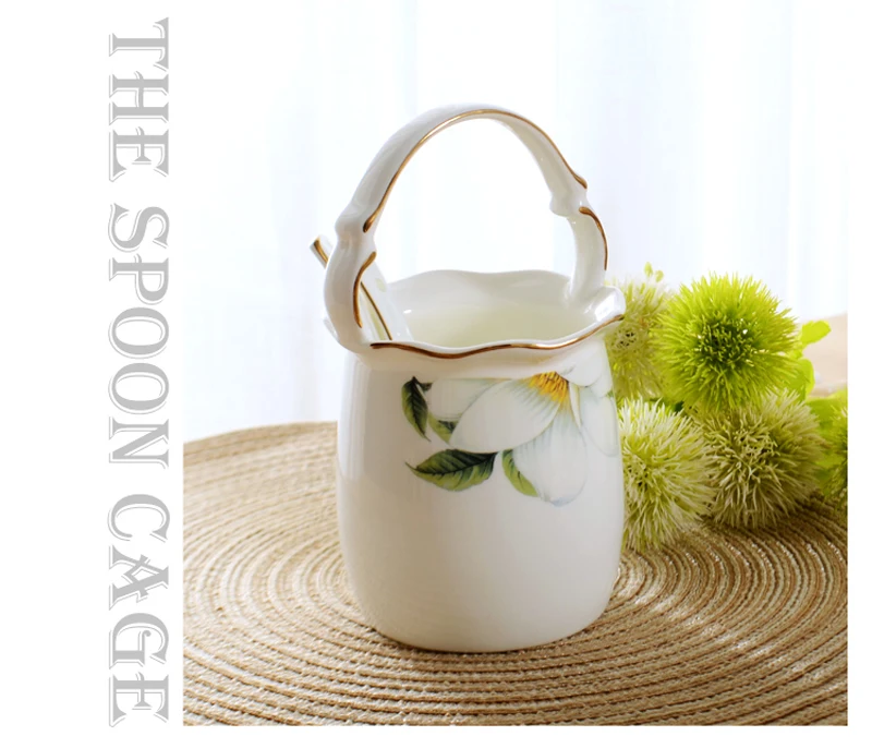 Костяной Китайский держатель для ложек фарфоровая подставка посуды ложки