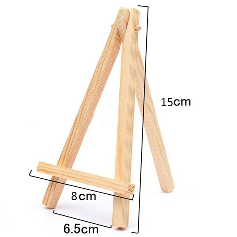 High Quality 8*15cm Mini Wood Artist Tripod Painting Easel For Photo Painting Postcard Display Holder Frame Cute Desk Decor