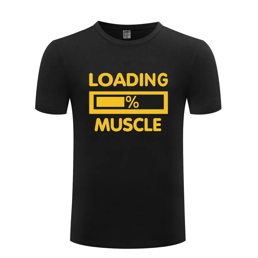 Loading Muscle Мужская футболка с надписью новинка хлопок короткий рукав забавная