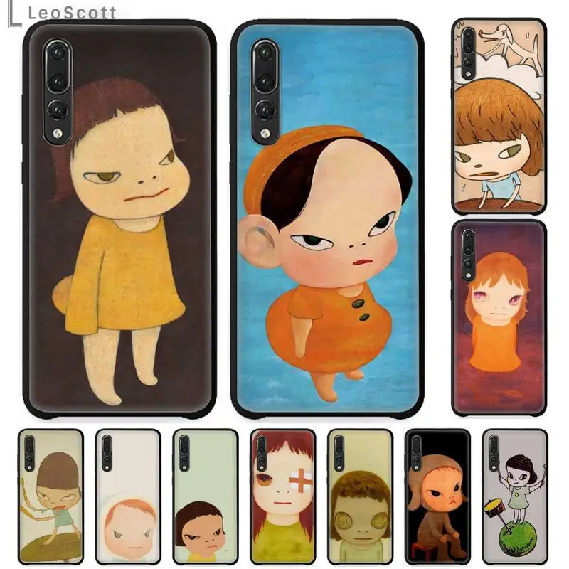 

cartoon Yoshitomo Nara Phone Case For Huawei honor 10 i lite 8x P 20 30 40 lite pro smart 2019 nova 5t mate 20 pro coque