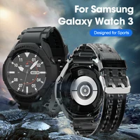 sikai 2021 tpu band strap bracelet for samsung watch galaxy watch 3 45mm tpu shell protector cover case for samsung smart watch