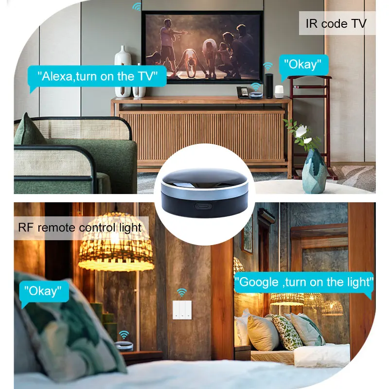 Tuya smart wifi ir rf пульт дистанционного управления 433 МГц RF IR контроллер концентратор