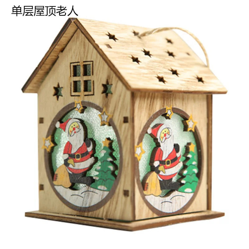 Single Santa Красочный светодиодный декоративный светильник s Новогодняя Рождественская елка Подвесные Украшения Снеговик светильник Санта Клаус вечерние принадлежности, домашний декор - Цвет: Single Santa