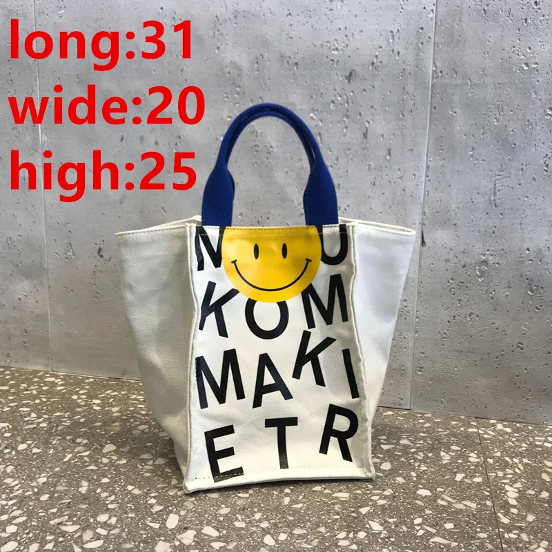 

2021 Bolsos de diseador para mujer, bandoleras sencillas de gran capacidad, informales, con hebilla sonriente, de lona