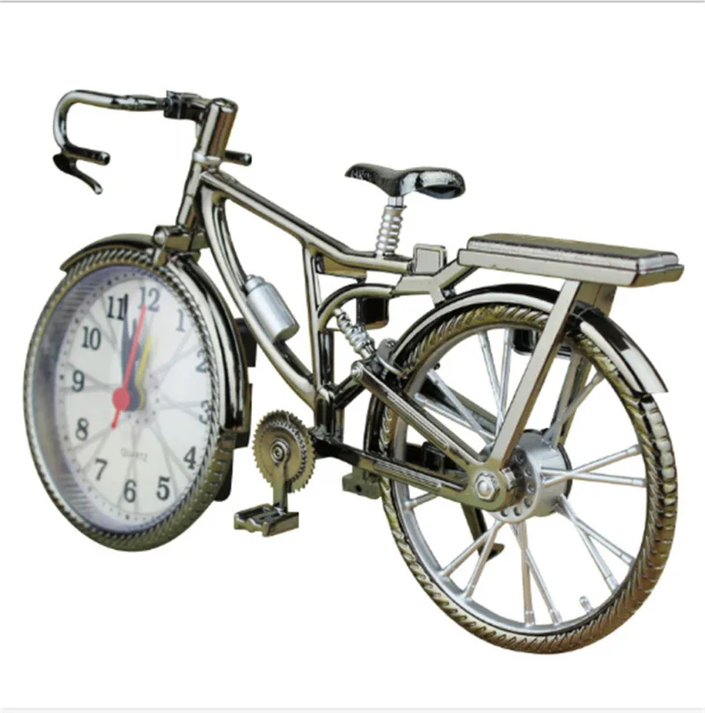 1Pcs Retro Bicycle Clock Design Cool Style Creative Home Office Table Vintage Iron Big Watch Decor Gift Dropshipping | Дом и сад