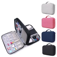 cable organiser bag travel double layer gadget travel bag electronics accessories cable storage carry game player tablet bag