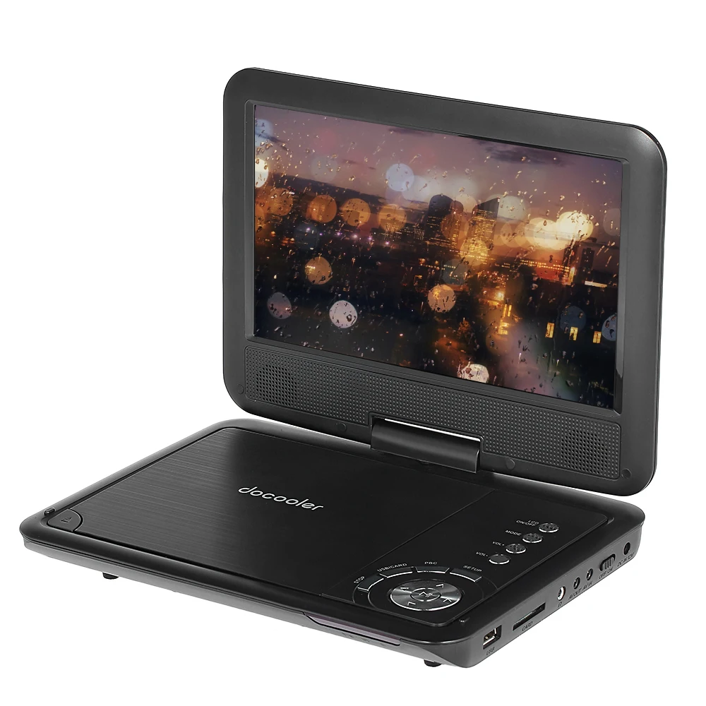 Портативный DVD плеер Docooler с вертлюжным экраном цифровой мультимедийный 9 5 дюйма