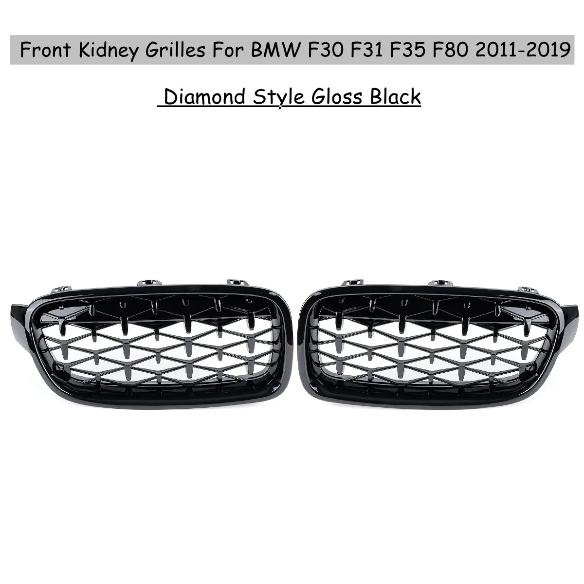 Решетка для радиатора передняя BMW 3 Series F30 F31 F35 F80 2012 2013 2014 2015-2018 пара матовый блесек