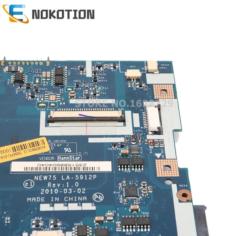 NOKOTION MBPTQ02001 MBNA102001 LA-5912P для acer aspire 5551 5552 5551G 5552G PC материнская плата совместима с LA-5911P бесплатным процессором