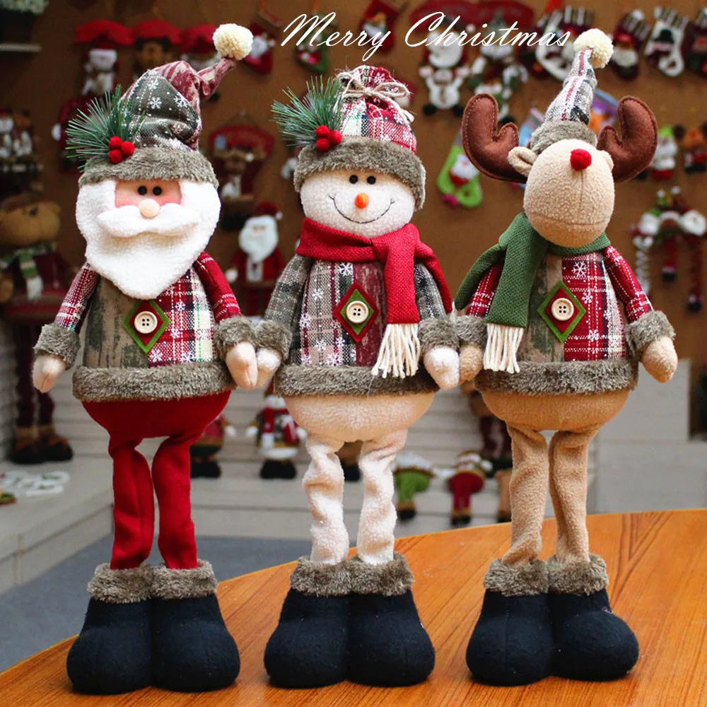 1 шт. 48 18 см Санта Клаус снежный человек Лось кукла Рождественское украшение