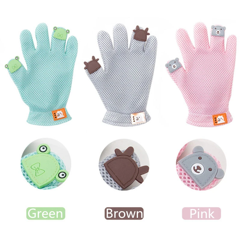 Qianyun Cat Grooming Glove Deshedding Hair Remover Massage Brush Pet for Animal Supplies Accessories |