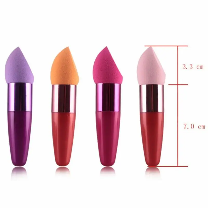 7 см спонж с ручкой для пудры 3 натуральный яиц макияжа блендер смешивания основы