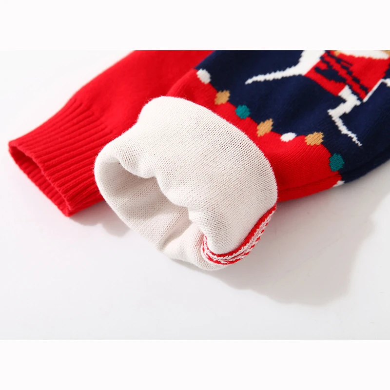 Su&eacute;ter de algod&oacute;n para ni&ntilde;os de 1 a 7 a&ntilde;os, jersey rojo de Navidad para ni&ntilde;as y ni&ntilde;os, Tops de punto, ropa de Pap&aacute; Noel para ni&ntilde;os peque&ntilde;os, ropa de ciervo-5