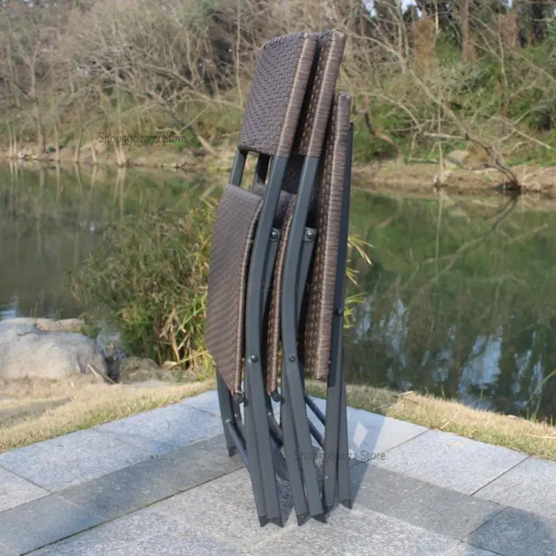 Складные столы и стулья для отдыха на открытом воздухе террасы ротанговый двор