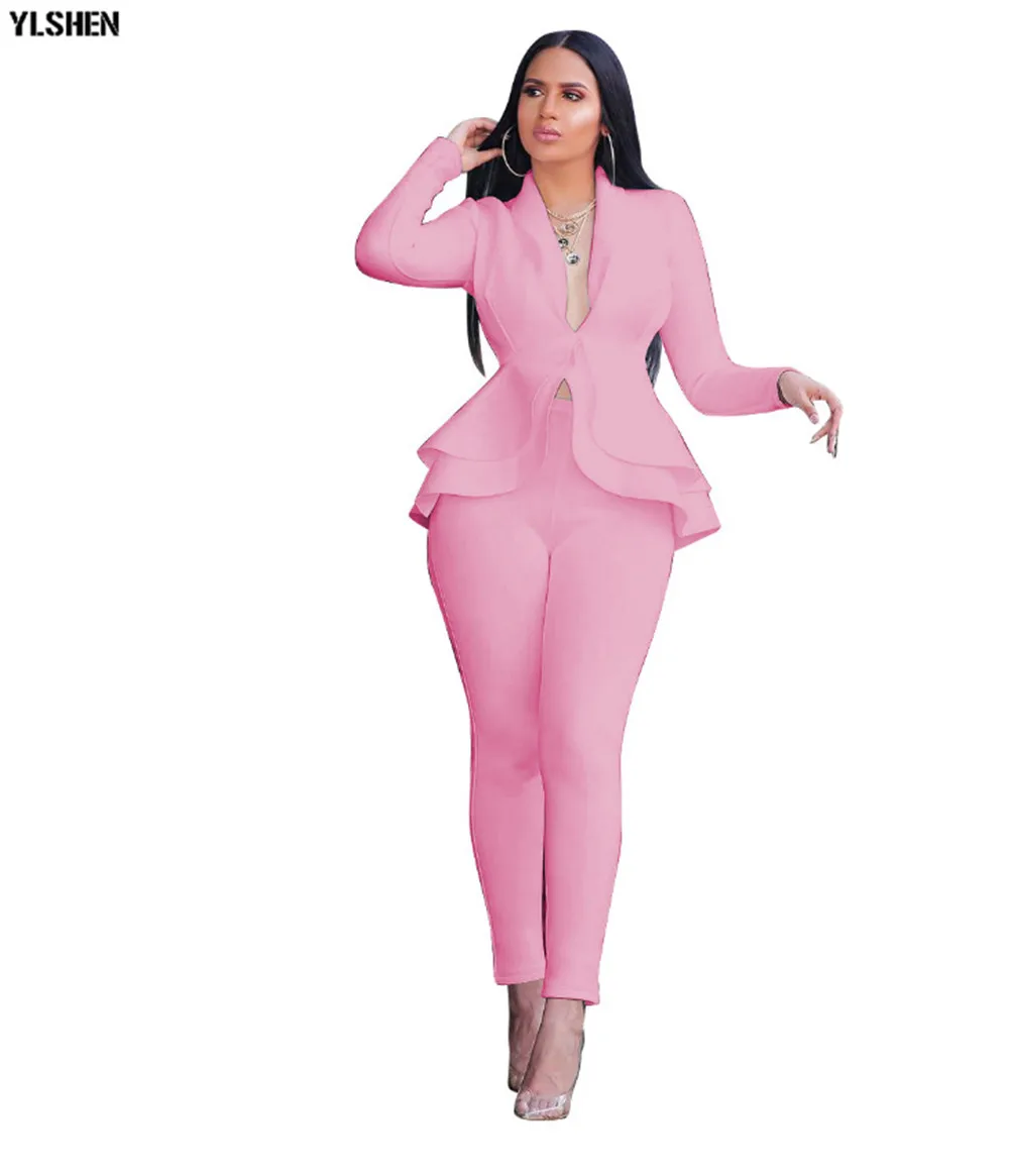 Pink 8 цветов африканская одежда Африканский Дашики 2 комплект из двух частей женский Дашики модный топ и брюки известные вечерние размера плюс костюм для леди - Цвет: Pink