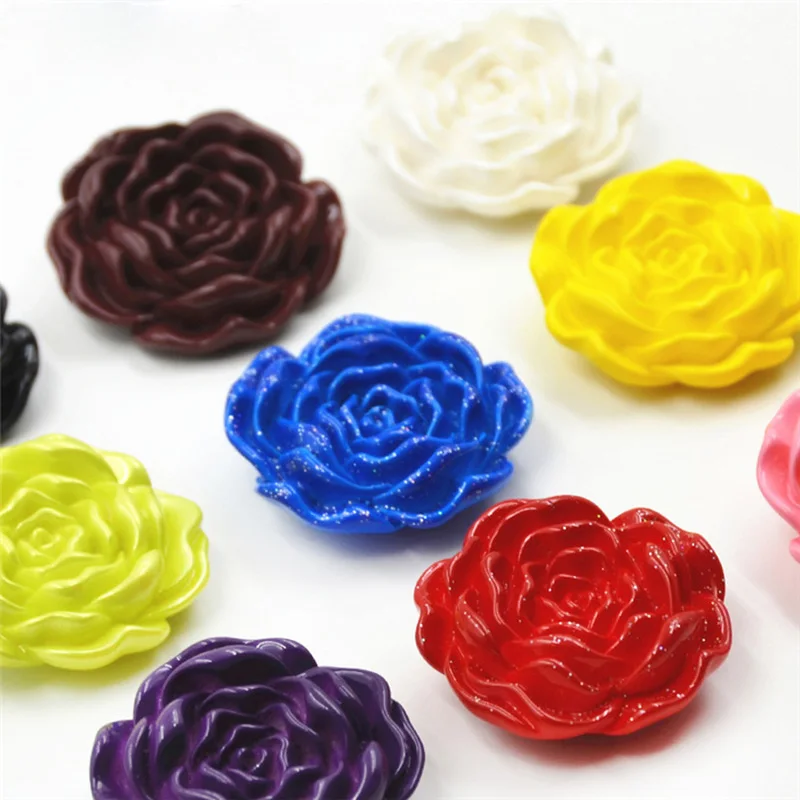 5 шт. высококачественные разноцветные полимерные розы на кнопках аксессуары для