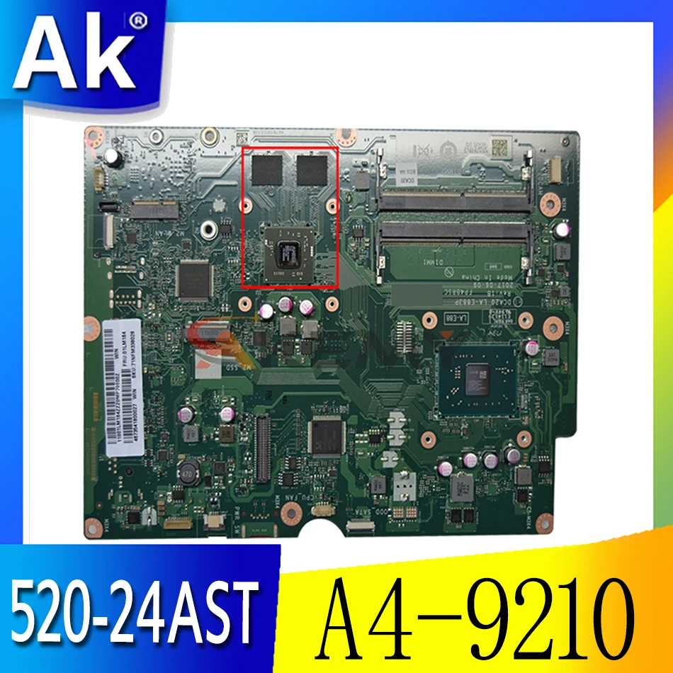 

For Lenovo AIO 520-22AST 520-24AST motherboard UMA LA-E883P motherboard With CPU A4-9210 DDR4 With video card 100% tes