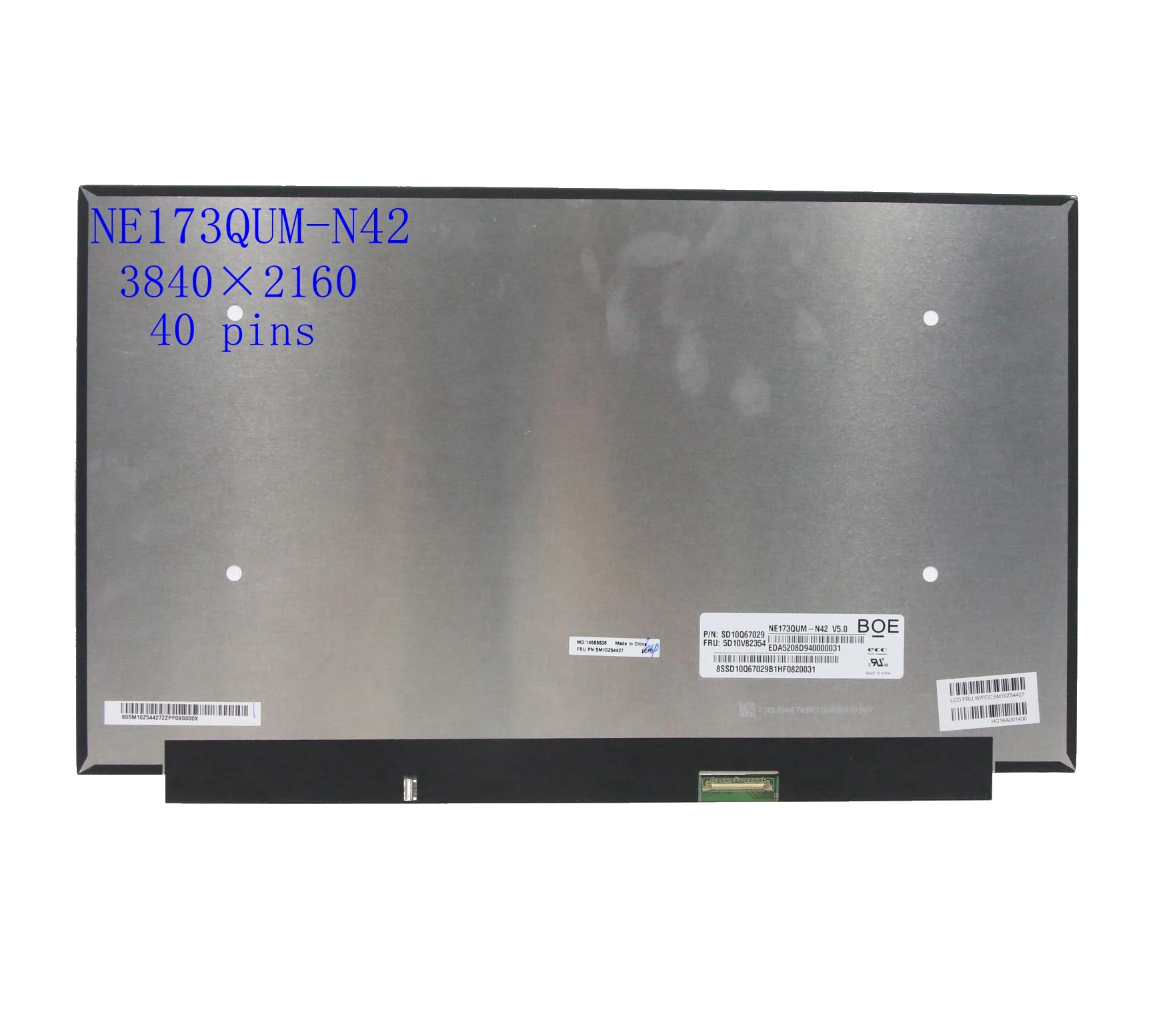 ЖК-дисплей 17 3 дюйма светодиодный экран матрица NE173QUM-N42 V5.0 FRU 5D10V82354 K UHD 3840x2160 40