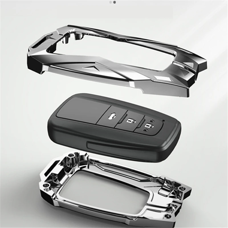 

Car Key Shell Car Smart Remote Key Case Cover Fob Holder For Toyota CHR Land Cruiser 200 RAV4 2018 2019 2020 Car Accessories
