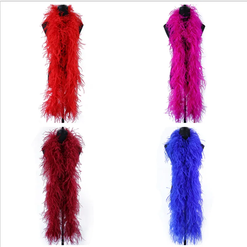 6 слоев реальные боа из страусиных перьев пышная одежда декоративная шаль