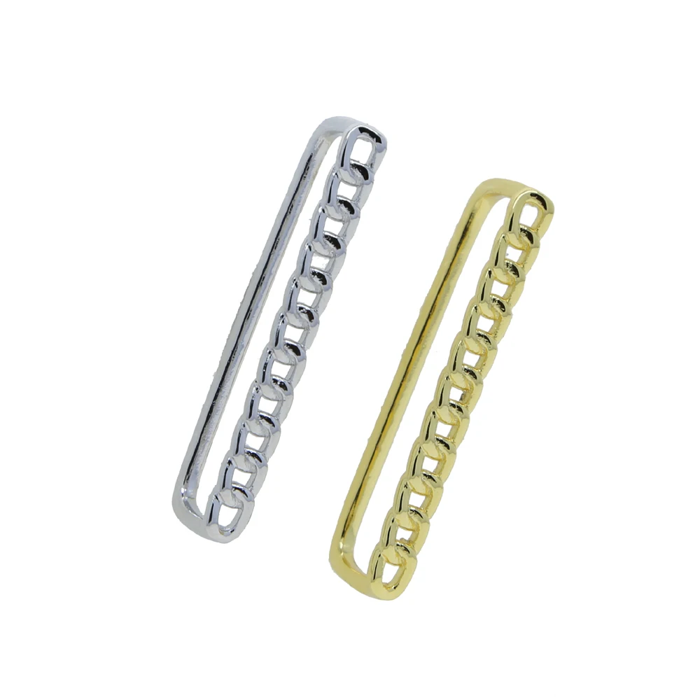 Женские серьги-каффы без пирсинга прямоугольные серьги из кубинской цепи