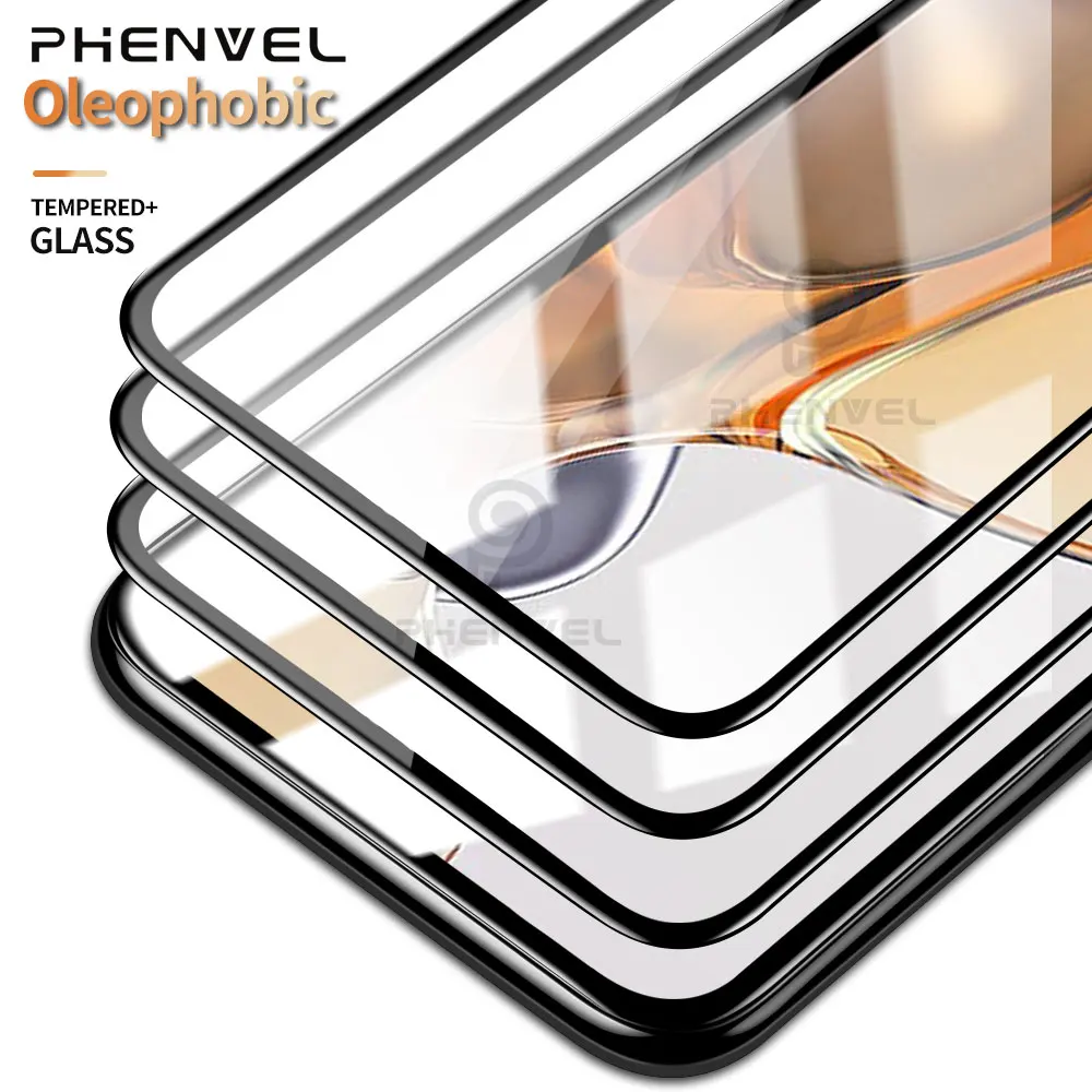 

3pcs Tempered Glass For Mi 11 Lite Oleophobic Protective Glass For Xiaomi Mi 9 11i 9T 11T 10i 10T 5G Full Cover Screen Protector