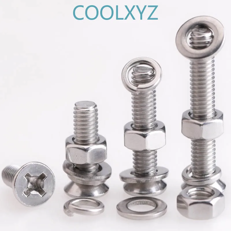 M3m4m5 нержавеющая сталь 304 плоская головка потайная поперечная винтовая гайка