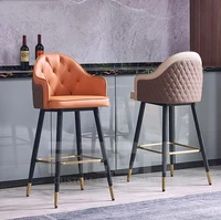 modern bar stools customize color leather velvet upholstery industrial counter barstools chairs commercial furniture