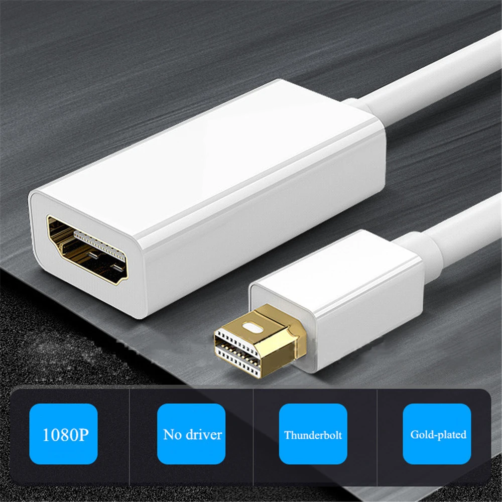 Bundwin Thunderbolt Mini DP к HDMI совместимый 1080P мини дисплей порт дисплея адаптер кабель для