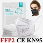 Черная респираторная маска FFP2 Mascarillas Kn95 mascarillas, одобренная CE, многоразовая маска с фильтром от пыли FPP2, фотомаска ffp2ce