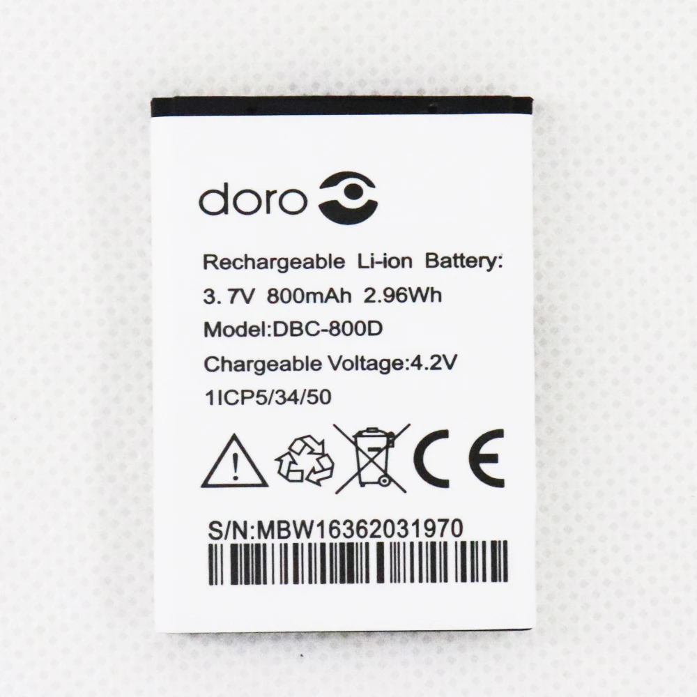 800mah dbc 800d battery for doro 500 506 508 509 510 515 6520 6030 cell phone battery free global shipping