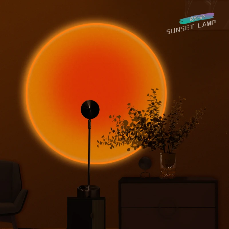 

Sunset Projection Lamp, Sunset Rainbow Projector Night Light, Floor Stand Modern Led Light for Living Room Bedroom Decor