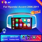 Автомагнитола на Android для Hyundai Accent 2006-2011 с GPS-навигацией, Авторадио, Авторадио, мультимедийный видеоплеер, Carplay DSP
