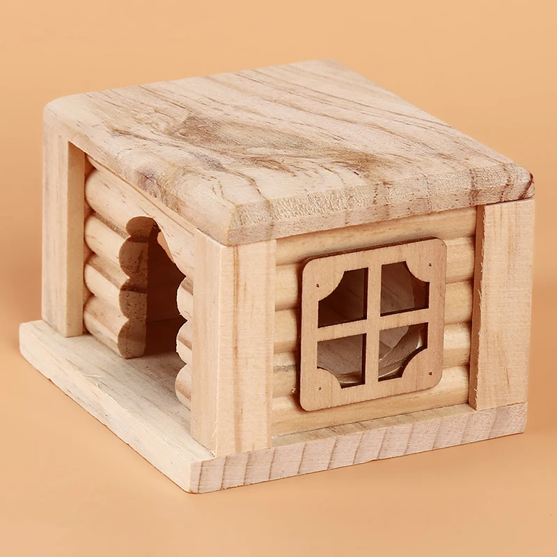Новый Прочный деревянный домик для хомяков без запаха нетоксичный и замок