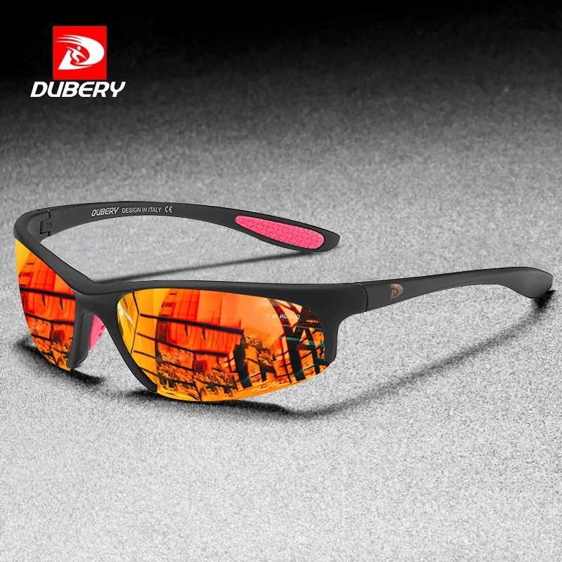 

DUBERY Men Sport Style Polarized Sunglasses Fashion Lightweight Half Frame Design Sun Glasses Travel Beach Fishing Goggles XH5