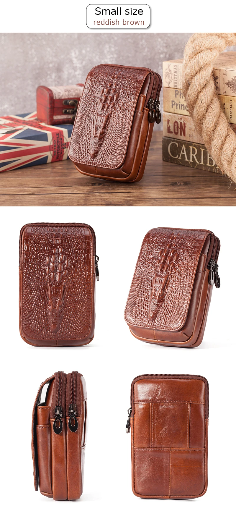 Genuine Leather Men's Waist Fanny Pack Mobile Phone Pouch Soft Cowhide Cross Body Zipper Money Purses Hip Bum Belt Bags For Men