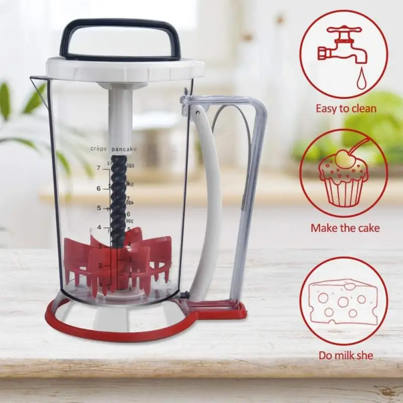 

New Pancake Maker Batter Mixing Cup Pancake Batter Dispenser Cream Speratator Batter Flour Paste Dispenser Kitchen Baking Tools