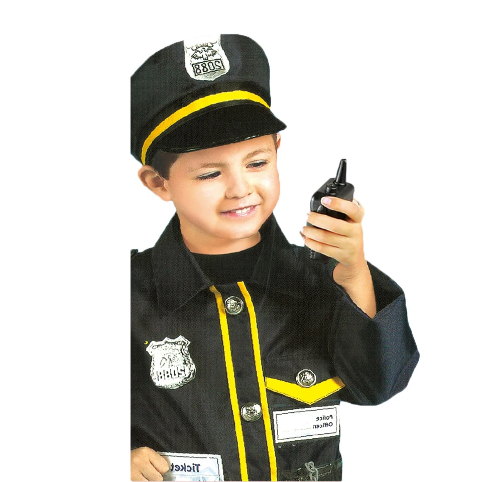 Career Cosplay Party Police Kids Cop Uniform Police Officer Outfits ...