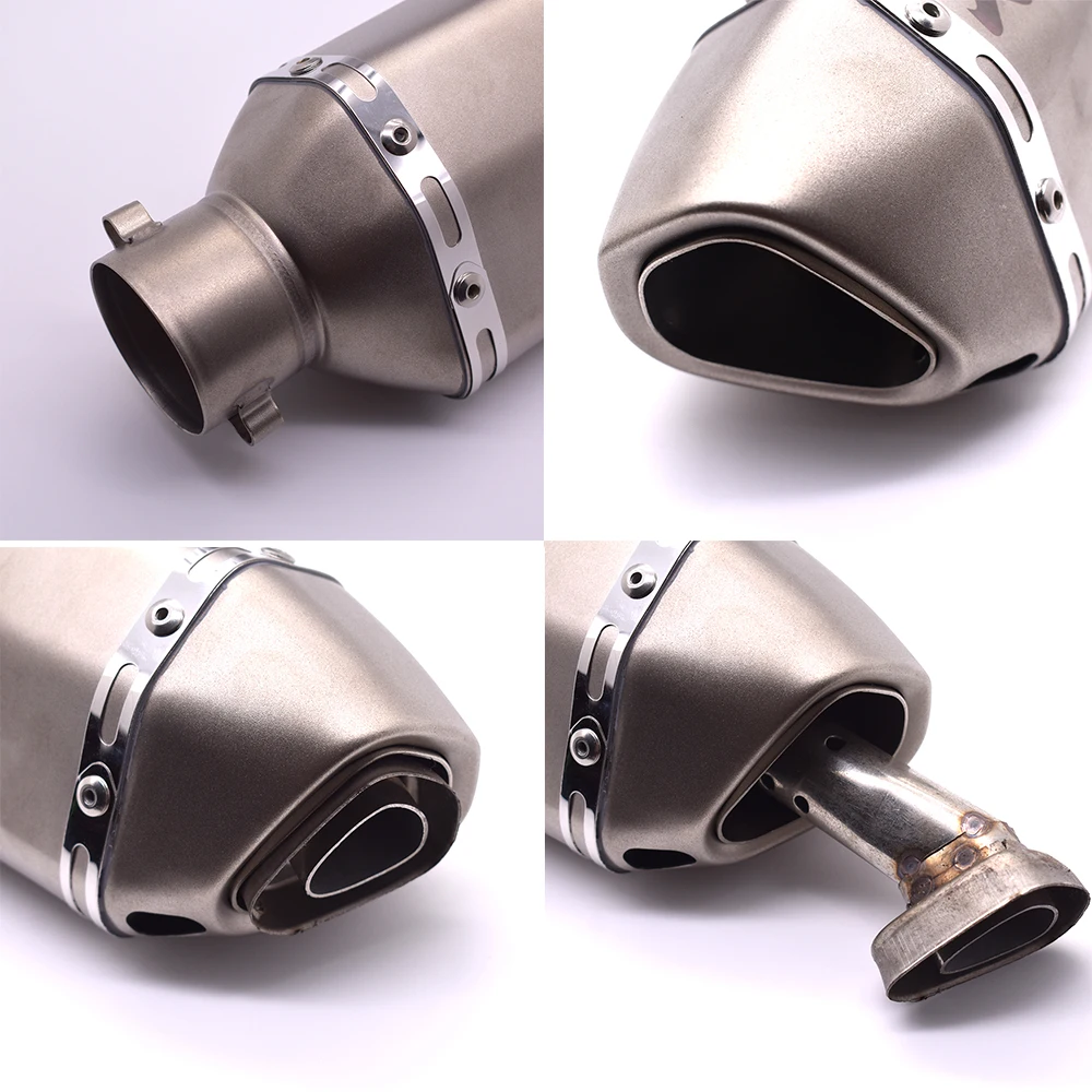 Motorcycle Exhaust pipe Modified Muffler 36 51mm Universal for Aprilia CAPANORD 1200 TUONO/R RSV MILLE/R FALCO/SL1000 KTM BMW | Автомобили