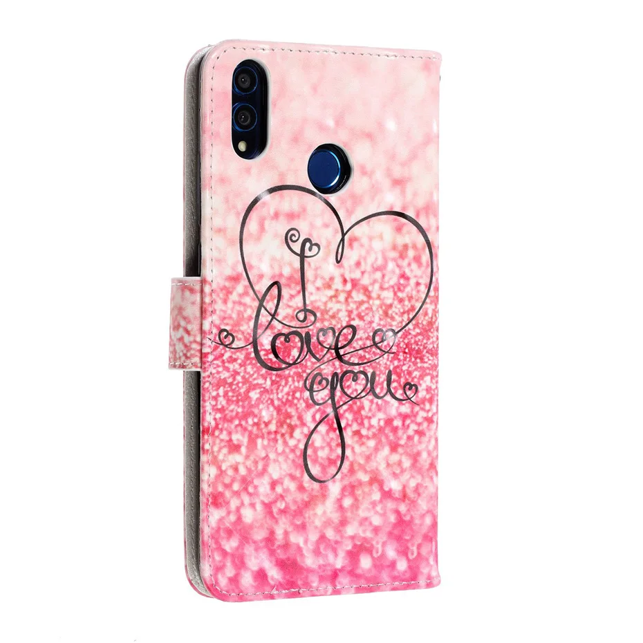 3D мягкий чехол-бумажник из ТПУ для huawei Honor 20 pro 10 lite, откидной Чехол для мобильного телефона s на Honor 10i 8A 8S 8X 7A PRO 7S 7C, кожаный чехол-книжка