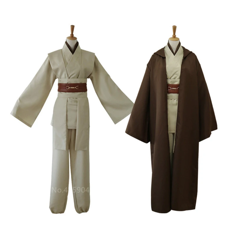 Brown Suit Карнавальный костюм для взрослых «рыцарь-джедай» из Звездных войн, плащ Анакин, костюм на Хэллоуин для женщин и мужчин, карнавальные вечерние костюмы Анакин Скайуокер - Цвет: Brown Suit