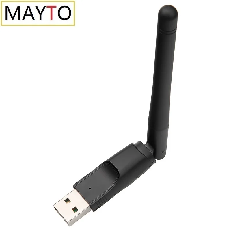 

MAYTO 150M USB 2.0 WiFi Wireless Network Card 802.11 b/g/n LAN Adapter Mini Wi Fi Dongle for Laptop PC with Antenna MT-7601