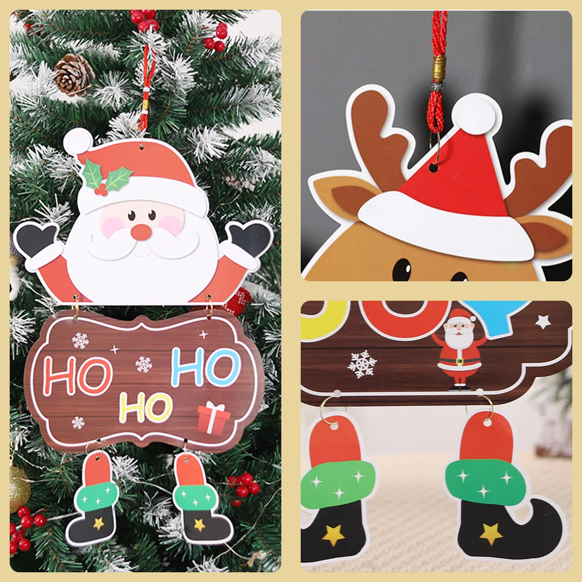 

1set Merry Christmas Porch Door Banner Hanging Ornament Christmas Decoration For Home Xmas Natal Noel 2021 Happy New Year 2022