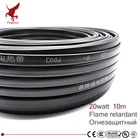 Нагревательный кабель огнестойкого типа, 10 м, 220 В, W = 8 мм, самостоятельная регулировка температуры, защита водопроводных труб, нагревательный кабель для предотвращения оледенения крыши