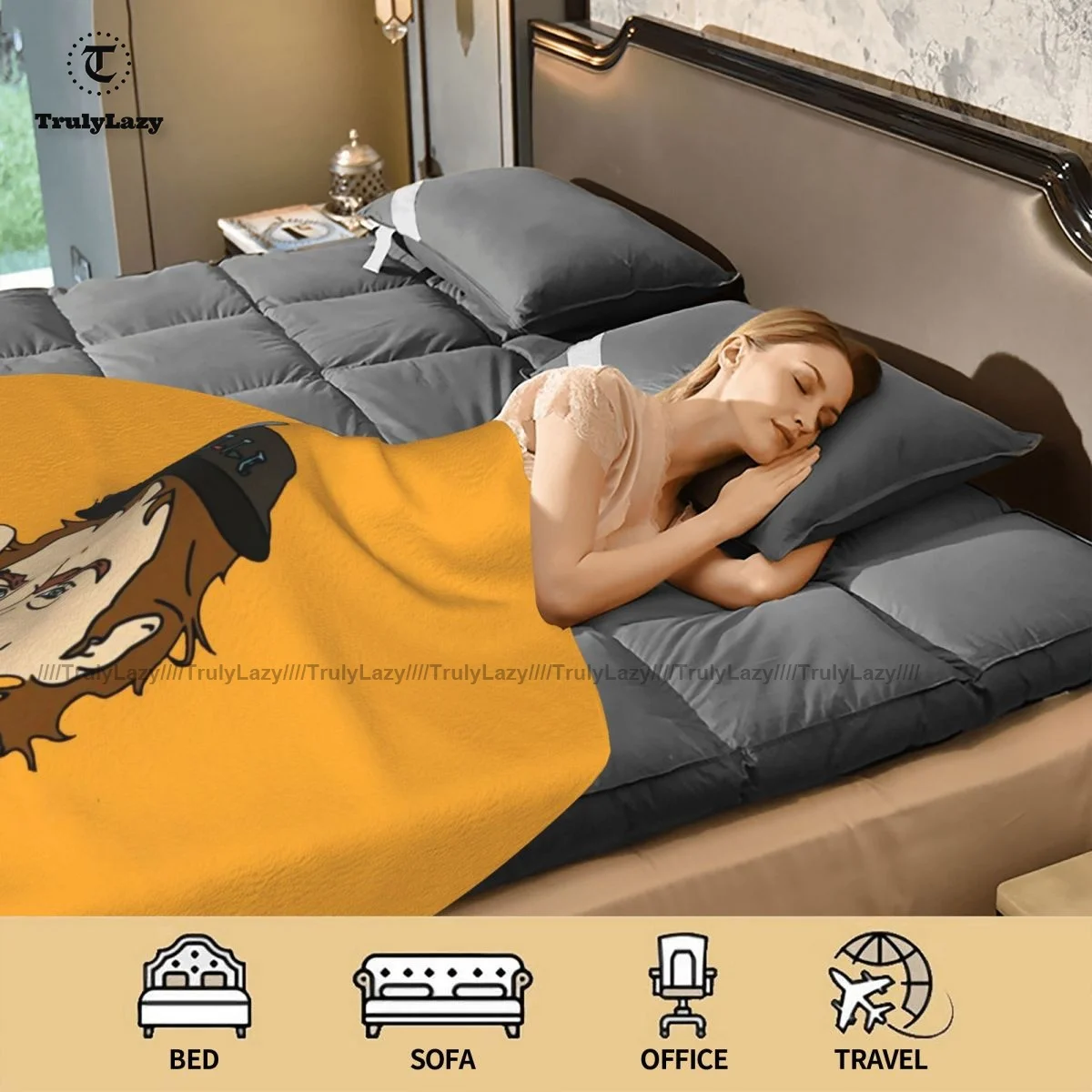 

Mac Demarco Blanket Fashion Funny Round Bedspread Fleece Picnic Soft Blanket