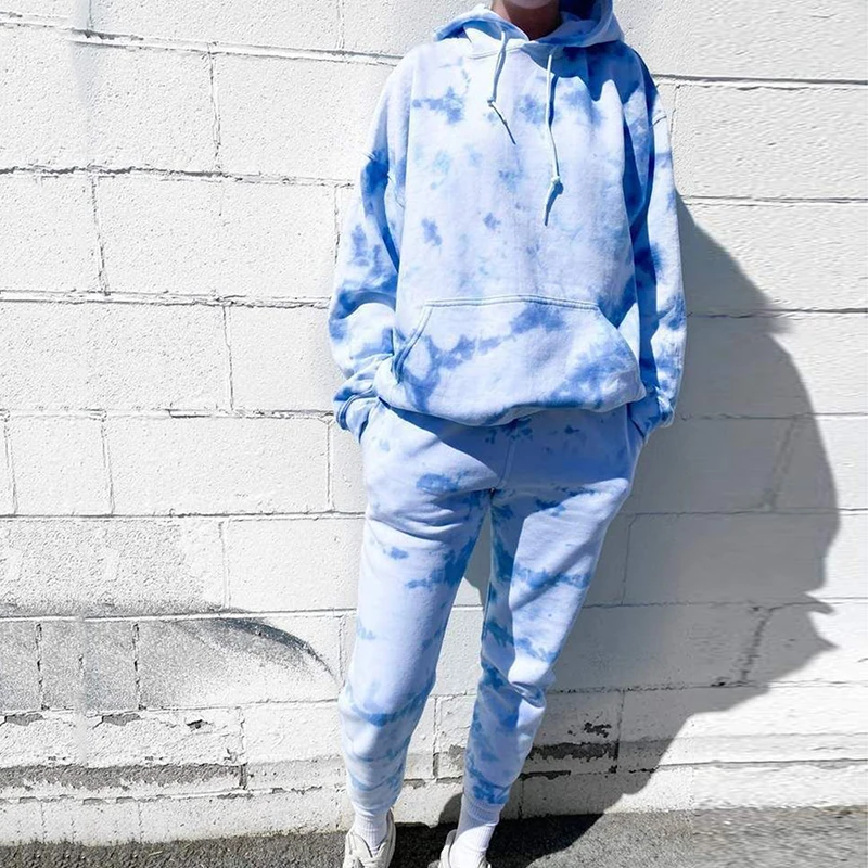 Новинка 2020 модные спортивные костюмы с разноцветным галстуком-краской комплект