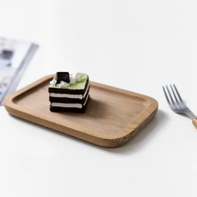 

Japanese Beech Salad Plate Whole Wood Without Splicing Rectangular Tray Japanese Dinner Plate Kitchen Utensils